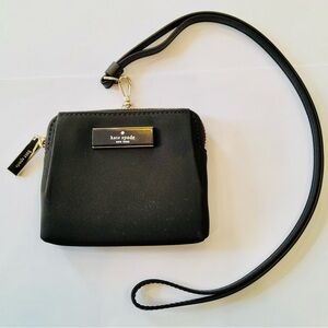 NWT KATE SPADE Carter Lanyard Black Nylon ID/CREDIT CARD/BADGE Holder